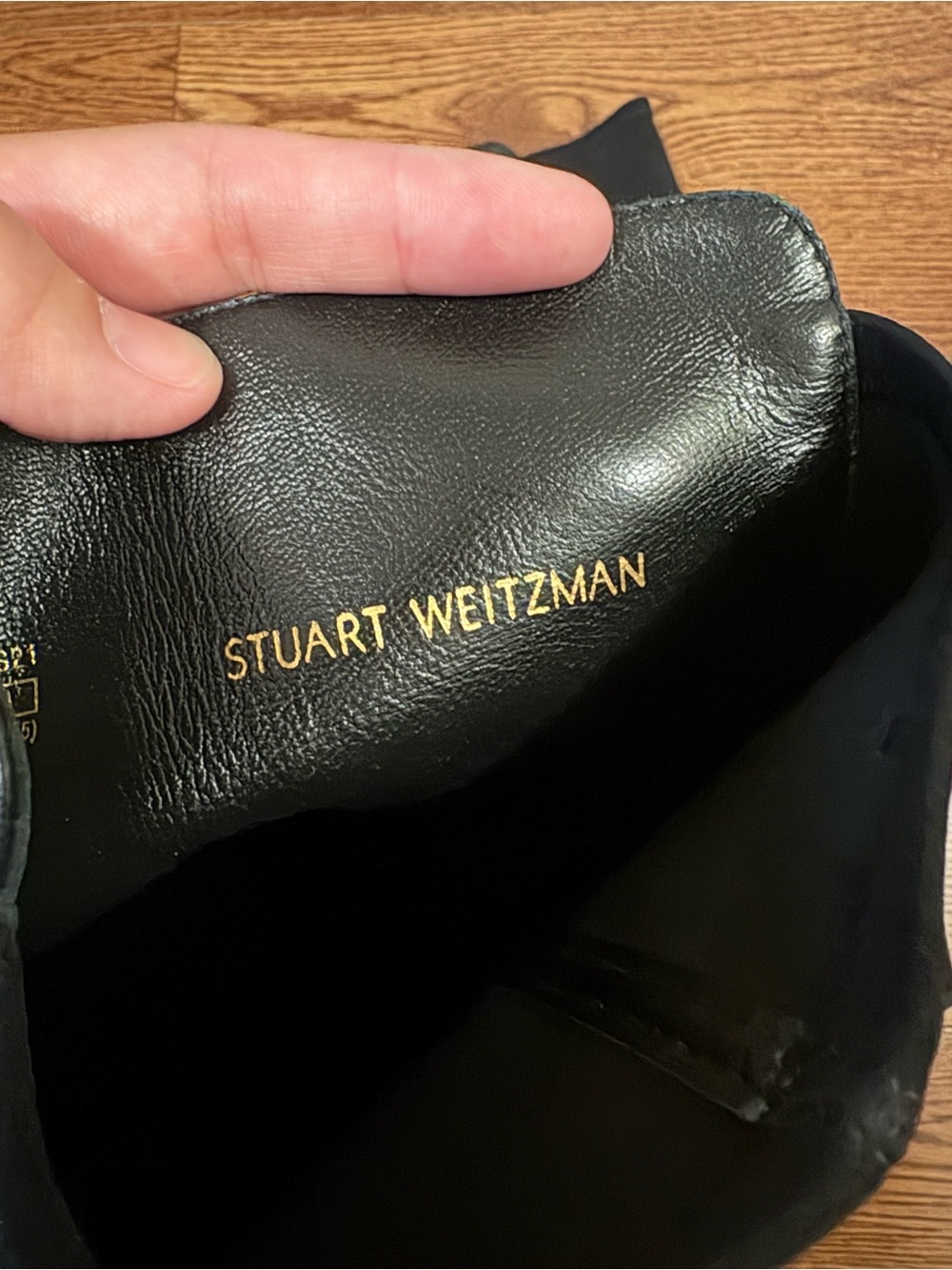 Stuart Weitzman Black Over-The-Knee Stretch & Leather Boots - Picture 5 of 10